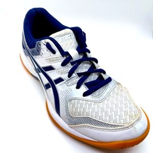 ASICS Gel Rocket Volleyball Sneakers - White & Blue